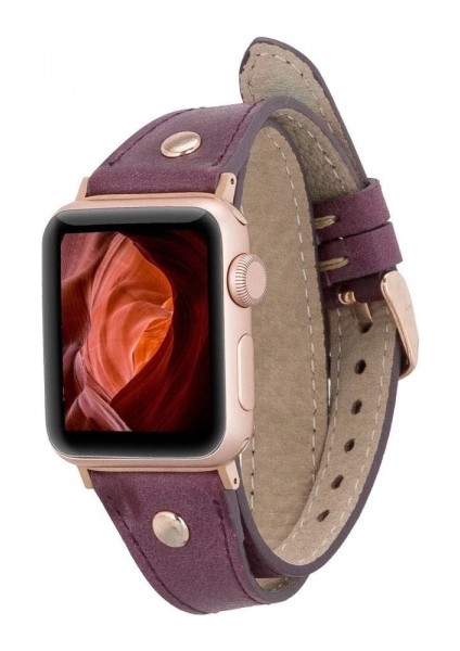 Apple Watch Uyumlu Deri Kordon 38-40-41MM Dt Slim Cz7