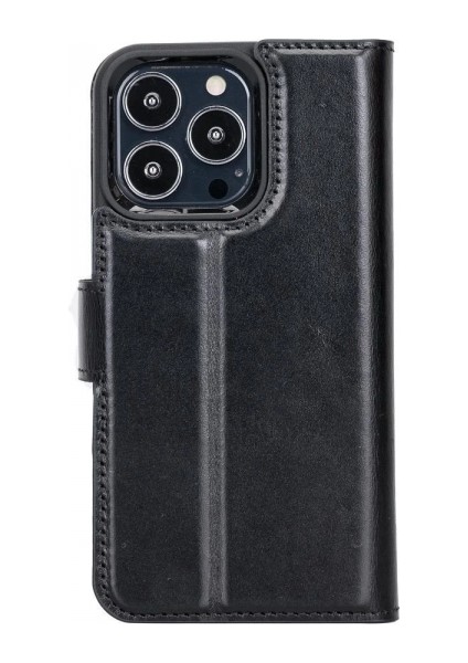 Apple iPhone 13 Pro Uyumlu Deri Cüzdanlı Kılıf Rst1 Siyah fırsatları