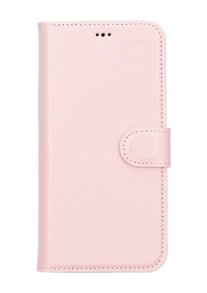 Apple iPhone 13 Pro Max Uyumlu Deri Cüzdanlı Kılıf Nu2 Pembe fırsatları