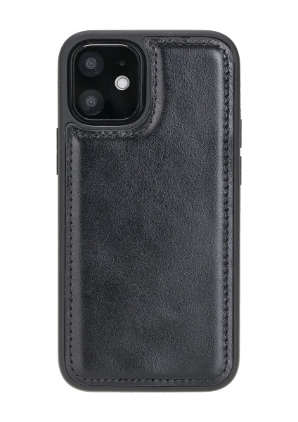 Apple iPhone 12 Mini Uyumlu Deri Arka Kapak Rst1 Siyah indirimleri