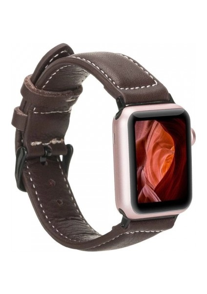 Apple Watch Uyumlu Deri Kordon 42-44-45MM Nm1-As3 Kahve indirimleri