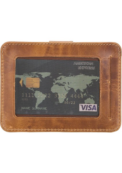 Çok Bölmeli Slim Deri Kartlık BLW019 V18 Taba modelleri