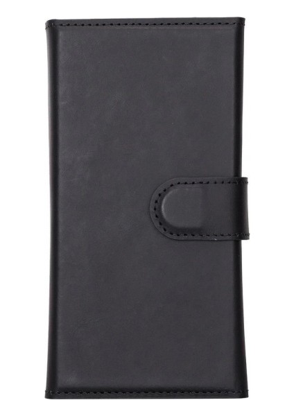 Apple iPhone 13 Pro Uyumlu Deri Cüzdanlı Kılıf Santa G1 Siyah modelleri