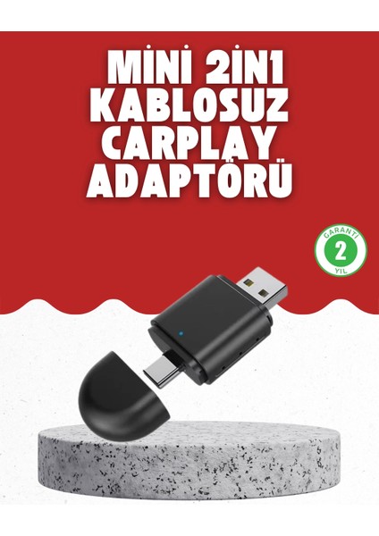 Bfs Kablosuz Carplay Dönüştürücü – Akıllı Tak & Çalıştır Araç Adaptörü