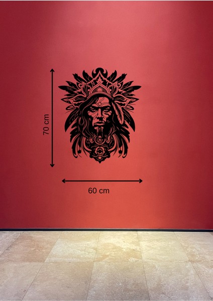 Deadman Kızılderili Adam Figürlü Siyah Metal Tablo fiyatları