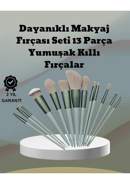 Bfs Umuşak Kıllı Estetik Tasarımlı 13'lü Makyaj Fırçası Seti Günlük ve Profesyonel Kullanım