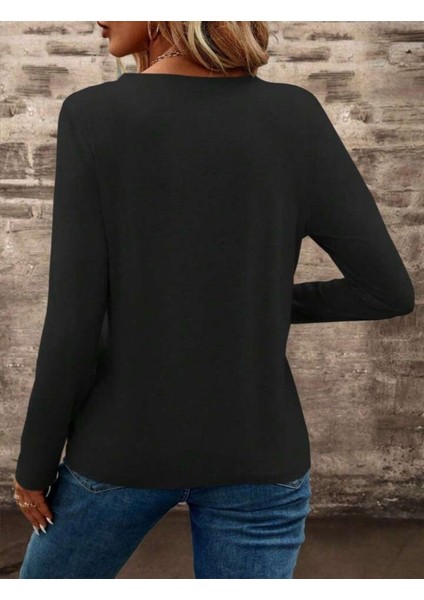 Kadın Uzun Kollu Cepli V Yakalı Viskon Iki Iplik Bluz fiyatları