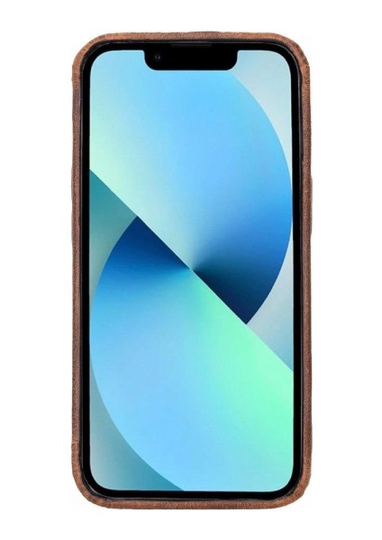Apple iPhone 13 Mini Uyumlu Deri Arka Kapak Rock G2 Kahverengi fiyatları