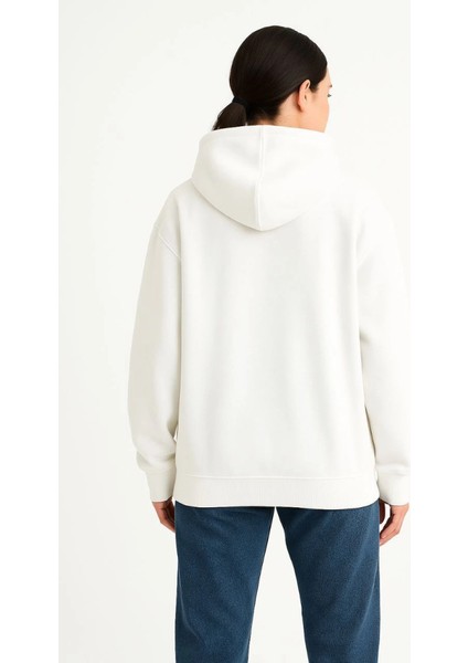 Samuray Ninja Çift Kapşonlu Zıp Fermuarlı Kanguru Çepli Hoodie Maske Detaylı Swetshirt - Beyaz fırsatları