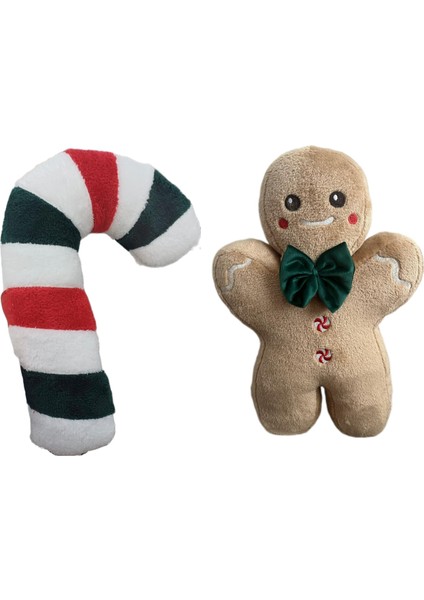 Sevimli Kurabiye Adam ve Baston Şeker Yastık Yılbaşı Dekorasyon fiyatları