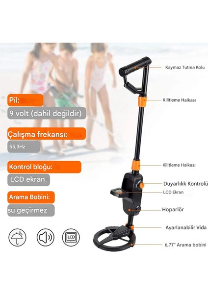 Profesyonel Yeraltı Su Geçirmez Plaj Metal Altın Dedektörü fiyatları