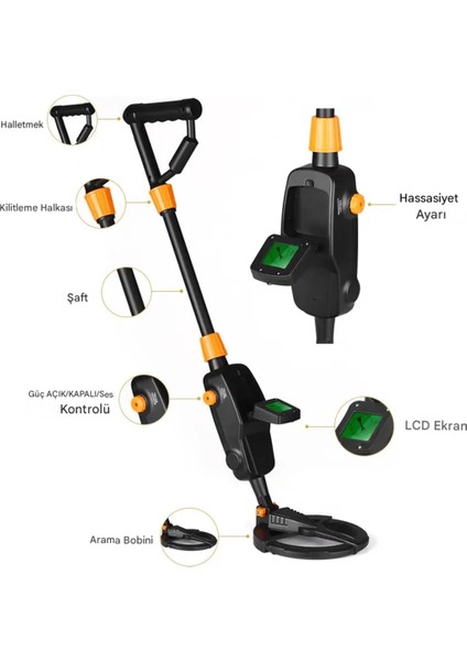 Profesyonel Yeraltı Su Geçirmez Plaj Metal Altın Dedektörü modelleri