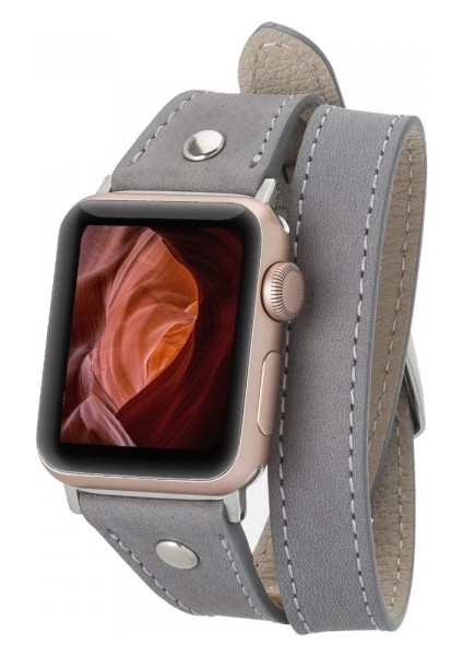 Apple Watch Uyumlu Deri Kordon 42-44-45MM Slim Dt Strst9