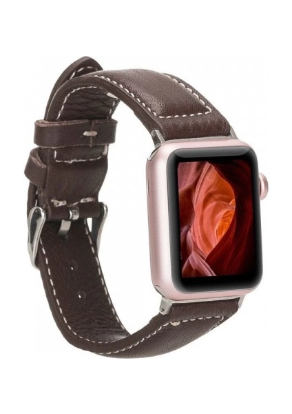 Apple Watch Uyumlu Deri Kordon 42-44-45MM Nm4-As4 Kahve indirimleri