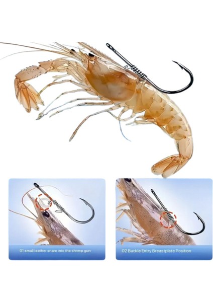 Yaylı Kanca Canlı Karides Iğnesi 3 Adet modelleri