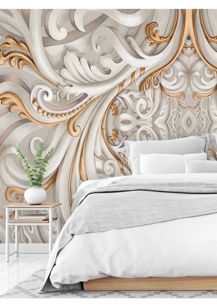 3 Boyutlu Mermer Sanat Desenli Silinebilir Sağlıklı Tekstil Duvar Kağıdı fiyatları