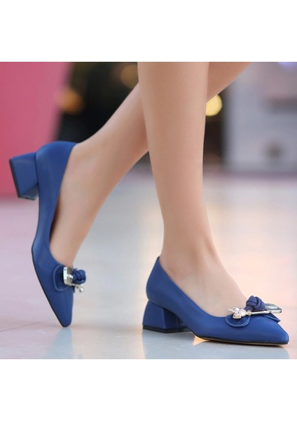 Mtxdpn Jies Mavi Topuklu Ayakkabı (Numara: 39) fırsatları