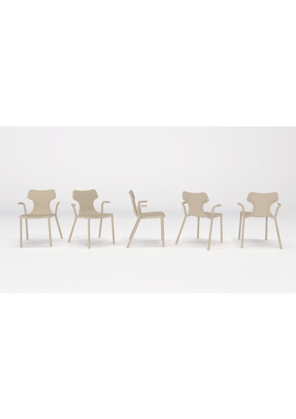 Twist-Kollu Plastik Sandalye Rahat Oturum Hava Koşullarına Dayanıklı Şık Tasarım modelleri