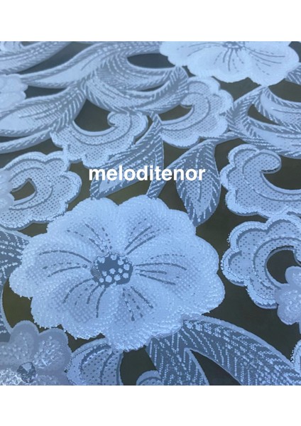 Beyaz Çiçekli Kaymaz Şeffaf Kaplama Pvc Lüks Muşamba Masa Örtüsü fiyatları