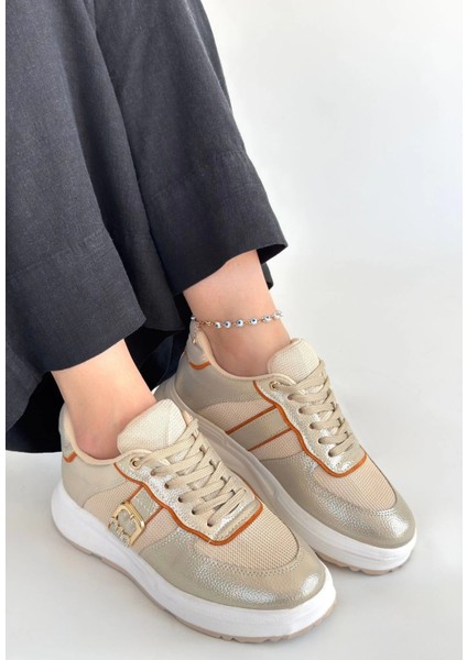 Mtxdpn Tanwe Bej Cilt Bağcıklı Spor Ayakkabı (Numara: 39) modelleri