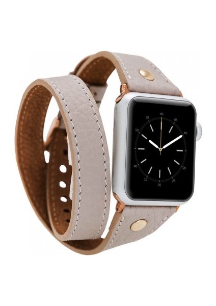 Apple Watch Uyumlu Deri Kordon 38-40-41MM Slim Dtgt Erc3