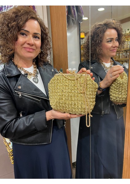 Elörgüsü Burslu Gold Çanta modelleri