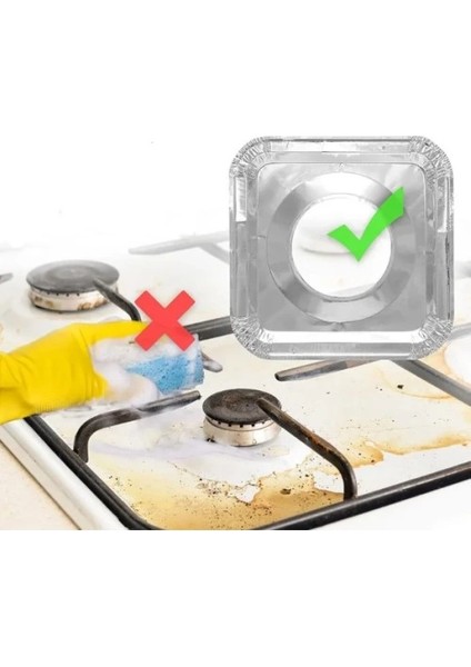 10 Adet Alüminyum Ocak Koruyucu Folyo modelleri