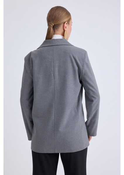 Önden Tek Düğme Kapamalı Blazer Ceket indirimleri