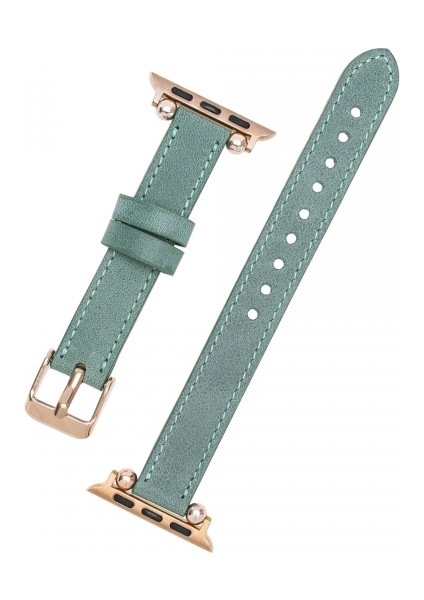 Apple Watch Uyumlu Deri Kordon 42-44-45MM Ferro CZ12 modelleri