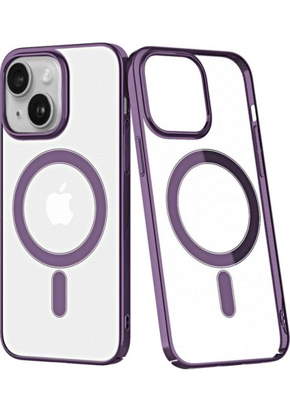 iPhone 14 Plus Kılıf Element Magneticsafe Sert Kapak - Mor (K95)