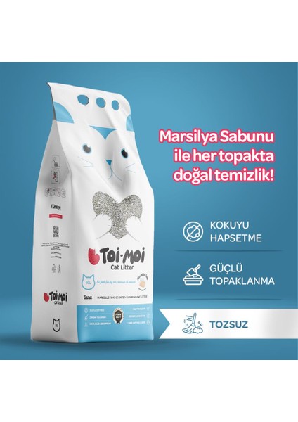 Marsilya Sabunlu Ince Taneli Topaklanan Bentonit Kedi Kumu 10 Lt fiyatları