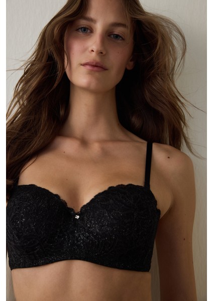 Siyah Lotus Lace Sütyen fiyatları