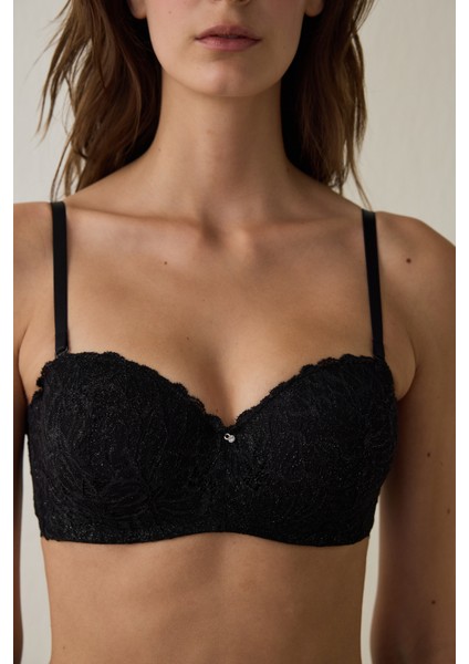Siyah Lotus Lace Sütyen fırsatları