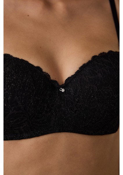 Siyah Lotus Lace Sütyen indirimleri