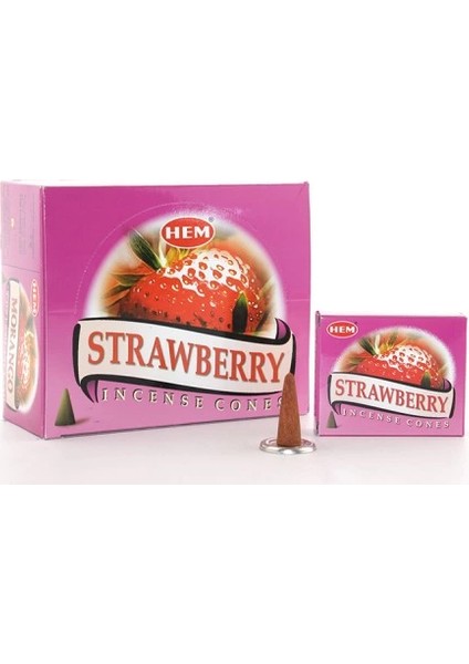 Strawberry Aromalı Konik Tütsü