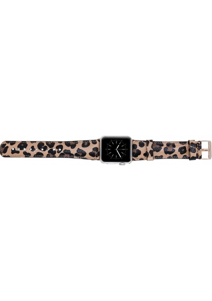 Apple Watch Uyumlu Deri Kordon 42-44-45MM Leopar Ne modelleri