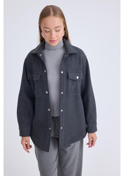 Düşük Omuz Cepli Kaşe Ceket fiyatları