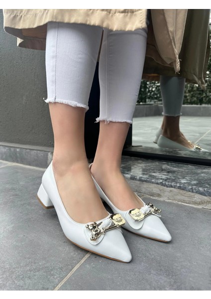 Mtxdpn Jies Beyaz Topuklu Ayakkabı (Numara: 39) modelleri