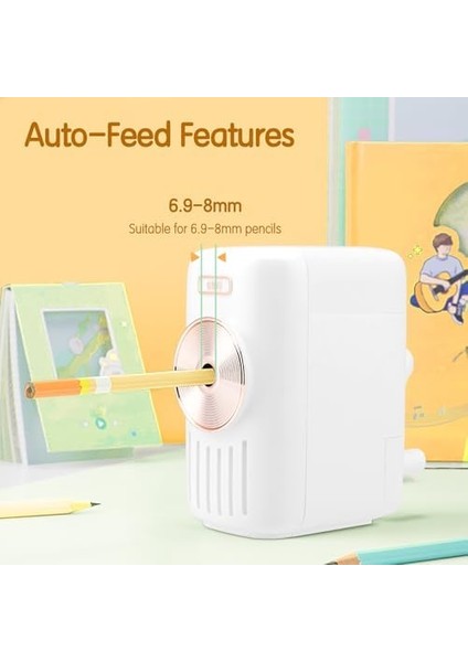 Müzik Temalı Bileği, Ayarlanabilir Nokta ve Renkli Için Otomatik Girişli Tasarım, Otomatik Beslemeli El Krankı, Beyaz fiyatları