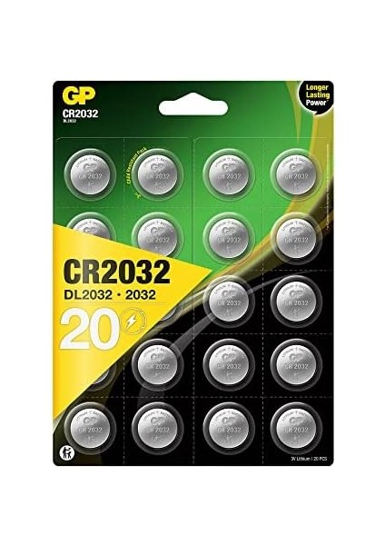 3V Lithium Knopfzellen, 20 Stück Li-Mn Knopfbatterien Cr 2032 - 3 Volt Im 20-Er Pack, Batterien Einzeln Entnehmbar ( Batteries Markenprodukt) modelleri