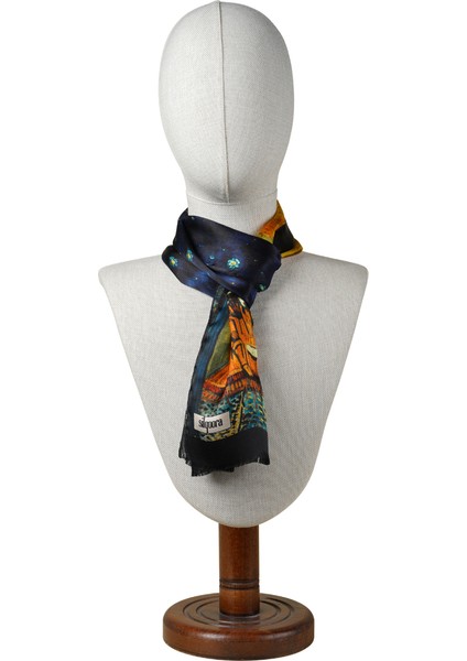 %100 Ipek Şal Fular (27X135 Cm)-Vincent Van Gogh(Cafeler Sokağı) fiyatları