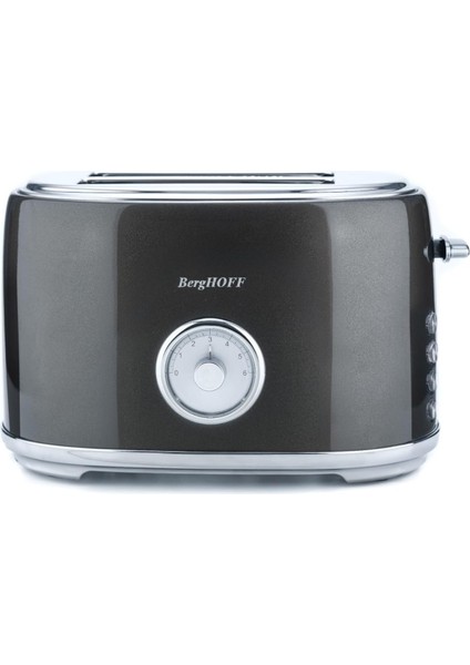 Gem Metallic 2 Dilim Ekmek Kızartma Makinesi – 815 W, Paslanmaz Çelik Gövde | Gri