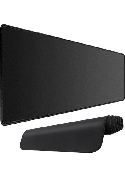 Pro - Dikişli Gaming Mouse Pad, Oyuncu Gamer Mousepad, Uzun ve Büyük Boy Xlarge Masa Matı (70X30 cm - Xl, Siyah)
