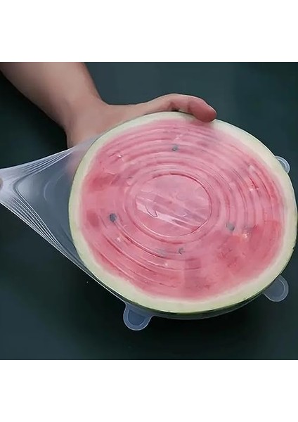 Koruyan Silikon Streç Kapak Seti 6 Adet Kupa Kavanoz Kase modelleri