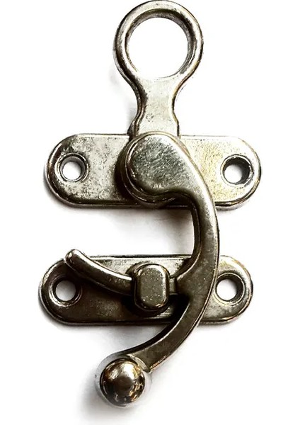 Eco Lounge Kancalı Yay Gözü, Ahşap Kutu Klipsi - Küçük, Nikel, 100 Adet