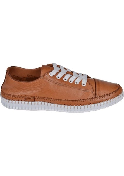 Hakiki Deri Comfort Kadın Ayakkabı PLM-413108 Taba