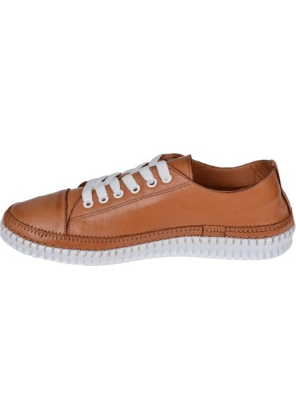 Hakiki Deri Comfort Kadın Ayakkabı PLM-413108 Taba