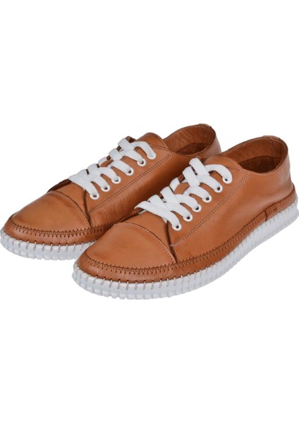 Hakiki Deri Comfort Kadın Ayakkabı PLM-413108 Taba