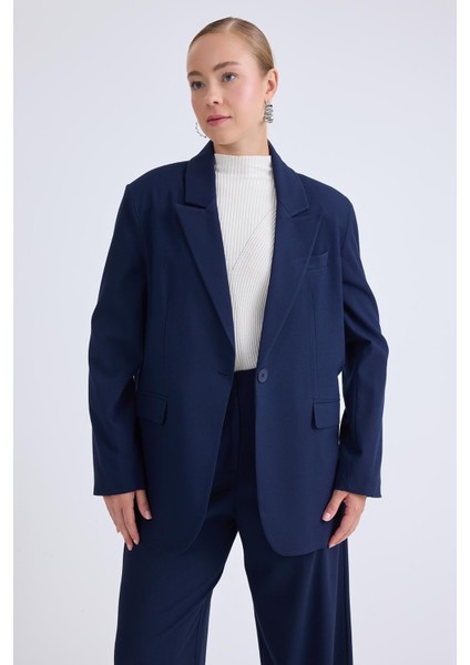 Tek Düğme Vatkalı Ceket