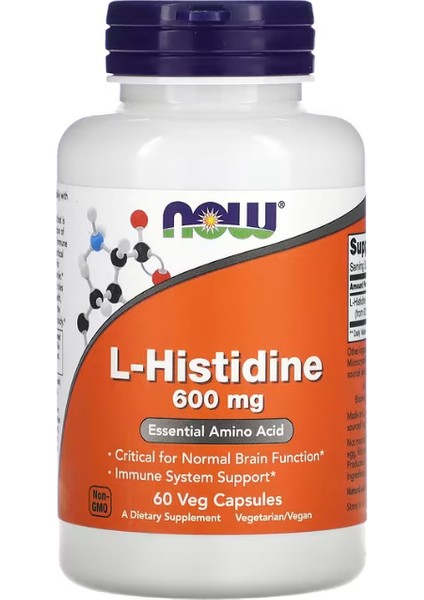 L-Histidine, 600 Mg, 60 Veg Capsules
